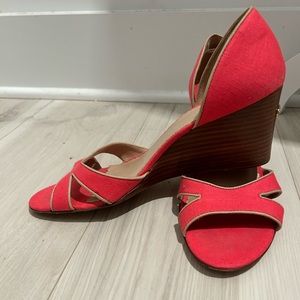 Lilly Pulitzer pink wedge sandals 8 1/2